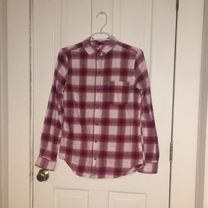 Long sleeve flannel collar shirt